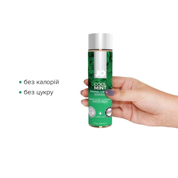 Смазка на водной основе JO H2O — Cool Mint (120 мл) без сахара, растительный глицерин SO1775 фото