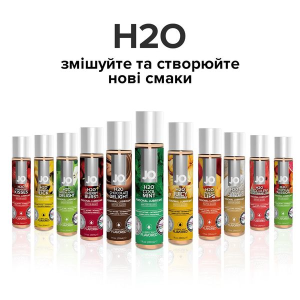 Змазка на водній основі JO H2O — Cool Mint (120 мл) без цукру, рослинний гліцерин SO1775 фото