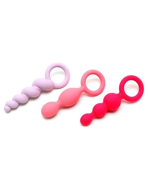 Набор анальных игрушек Satisfyer Plugs colored (set of 3) - Booty Call, макс. диаметр 3 см SO2324 фото