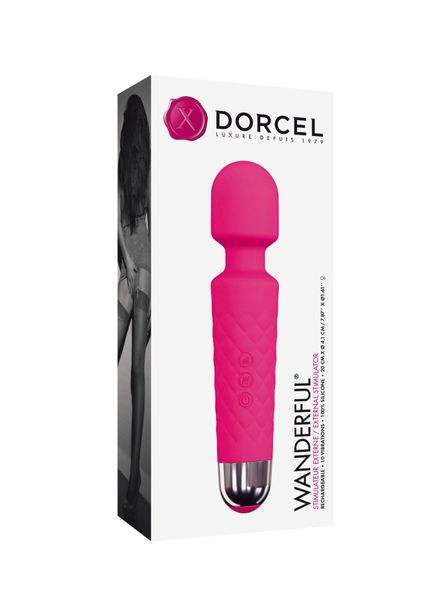 Минивибромассажер Dorcel Wand Wanderful Magenta мощный, водонепроницаемый, 18 режимов работы MD1359 фото