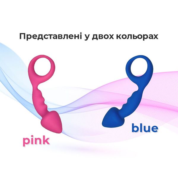 Анальная пробка Adrien Lastic Budy Blue со стимулирующей ножкой, макс. диаметр 2,5см AD20095 фото