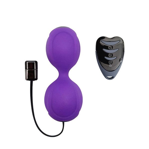 Вагінальні кульки з вібрацією Adrien Lastic Kegel Vibe Purple, діаметр 3,7 см AD40753 фото