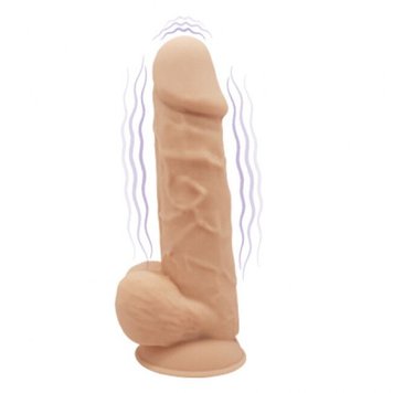 Фалоімітатор з вібрацією SilexD Norman Vibro Flesh (MODEL 1 size 8,5in), двошаровий, діаметр 5 см SO5016 фото