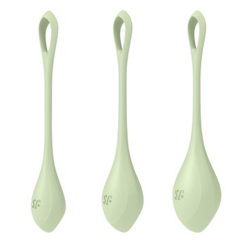 Набор йони бусин Satisfyer Yoni Power 2 Light Green, диаметр 2-2,5-3см, вес 22-44-73гр SO5549 фото