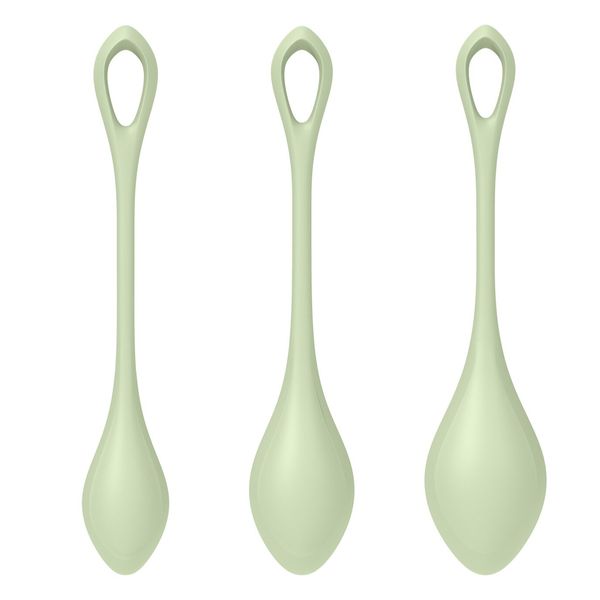 Набор йони бусин Satisfyer Yoni Power 2 Light Green, диаметр 2-2,5-3см, вес 22-44-73гр SO5549 фото