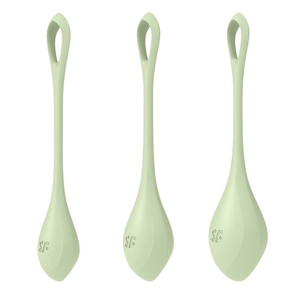 Набір йоні намистин Satisfyer Yoni Power 2 Light Green, диаметр 2-2,5-3см, вес 22-44-73гр SO5549 фото