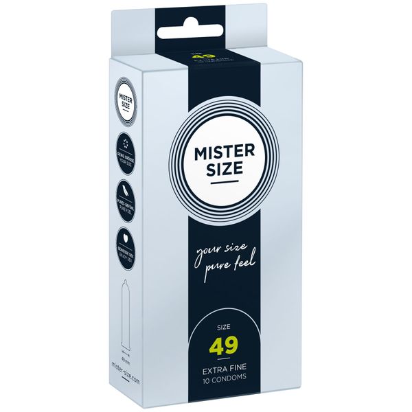 Презервативи Mister Size - pure feel - 49 (10 condoms), товщина 0,05 мм SO8043 фото