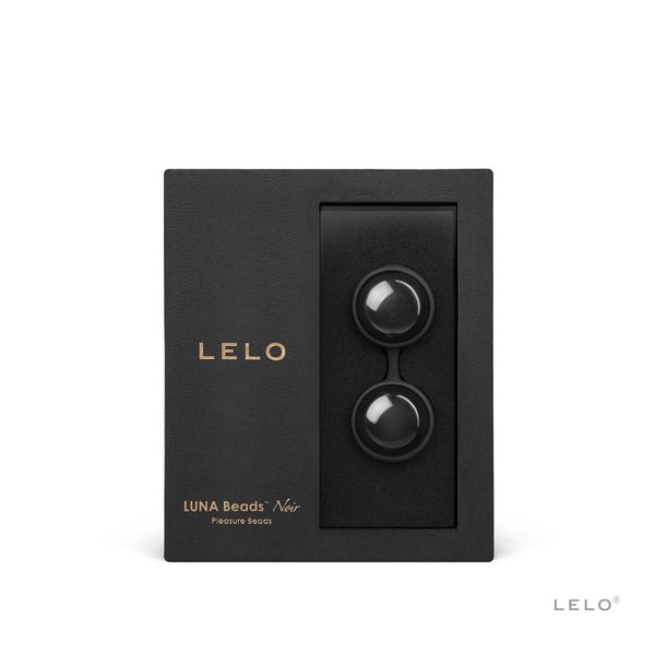 Вагінальні кульки LELO Luna Beads Noir Black, зміщений центр ваги, діаметр 2,9 см, 2х37 г SO8685 фото