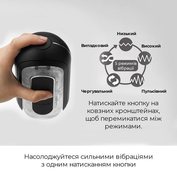 Вібромастурбатор Tenga Flip Zero Electronic Vibration Black, змінна інтенсивність, розкладний SO2445 фото