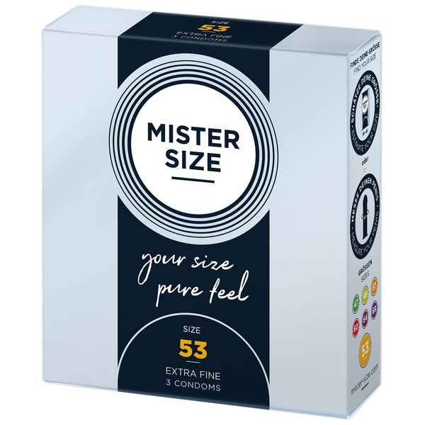 Презервативы Mister Size - pure feel - 53 (3 condoms), толщина 0,05 мм SO8034 фото