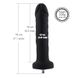 Силіконовий фалоімітатор для секс-машин Hismith 7.1″ Anal Dildo Black, система KlicLok SO6201 фото 6