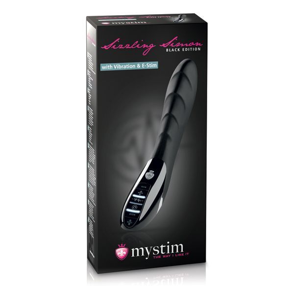 Вибратор с электростимуляцией Mystim Sizzling Simon eStim Black, миостимулятор SO3473 фото