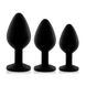 Набор анальных пробок с кристаллом Rianne S: Booty Plug Set Black, диаметр 2,7см, 3,5см, 4,1см SO3889 фото 4