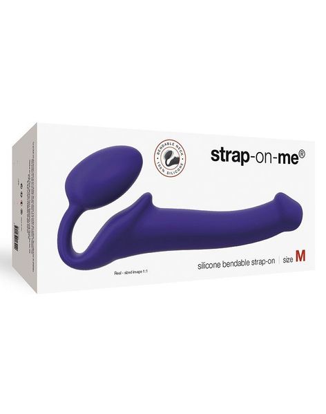 Безремінний страпон Strap-On-Me Violet M, повністю регульований, діаметр 3,3 см SO2707 фото