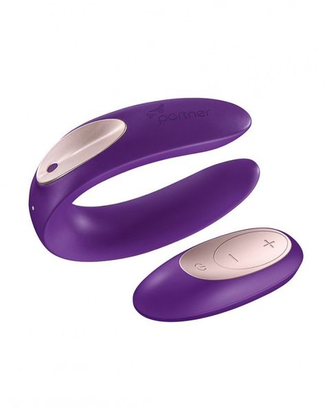 Вибратор для пар Satisfyer Double Plus Remote с пультом ДУ и двумя моторчиками SO2021 фото