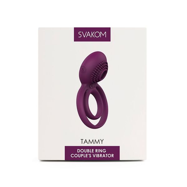 Подвійне ерекційне кільце з вібрацією Svakom Tammy Violet SO4853 фото