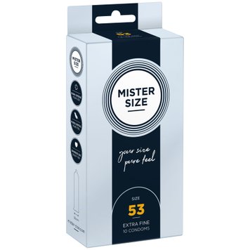 Презервативы Mister Size - pure feel - 53 (10 condoms), толщина 0,05 мм SO8044 фото