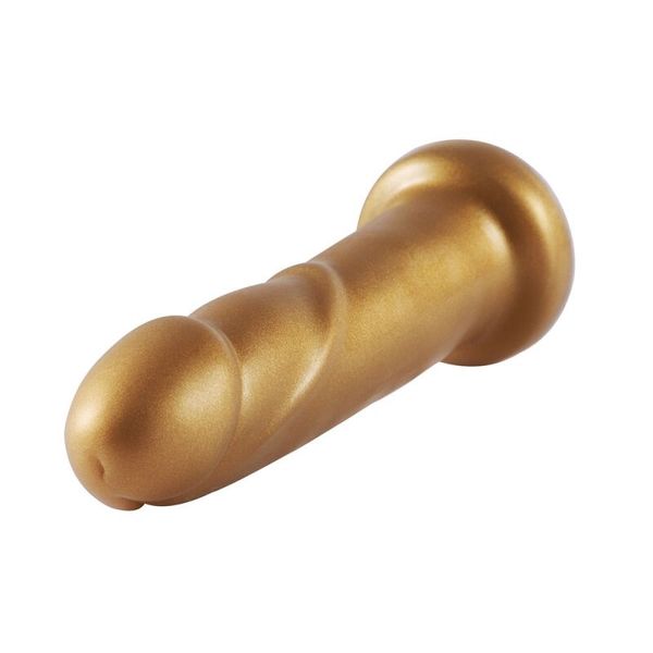 Золотой фаллоимитатор Hismith 6.8″ Golden Silicone Dildo, система KlicLok SO6202 фото