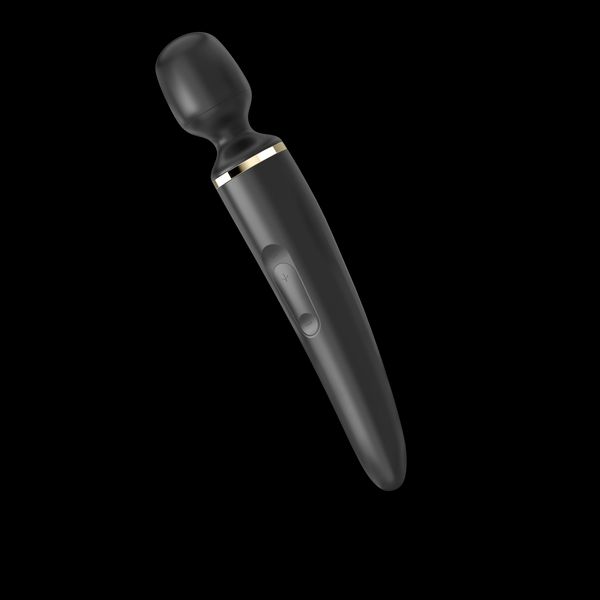 Вібромасажер Satisfyer Wand-er Woman (Black/Gold), водонепроникний, потужний, розмір XXL SO3456 фото