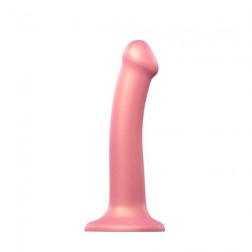 Насадка для страпону Strap-On-Me Mono Density Dildo Rose M, діам. 3,3 см, одношаровий силікон, гнучк SO3568 фото