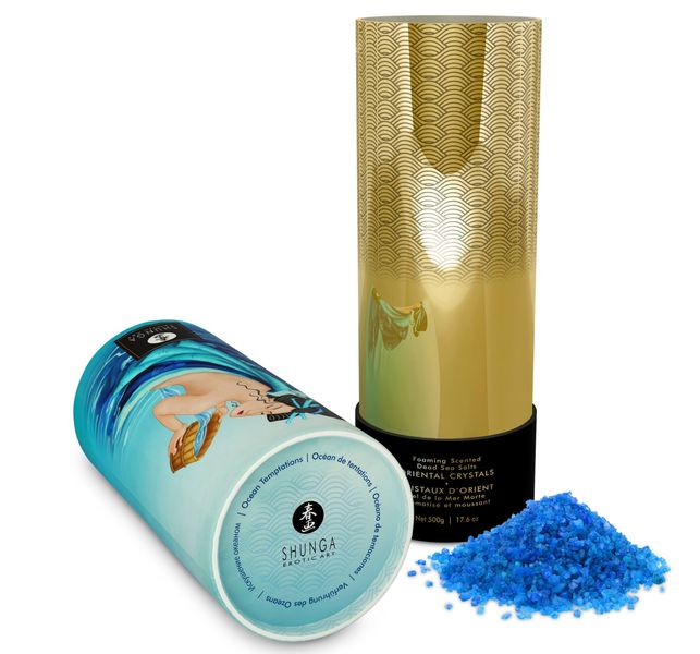 Пенящаяся соль для ванны Shunga Dead Sea salt Oriental Crystals — Ocean Temptations (500 г), соль Ме SO6894 фото