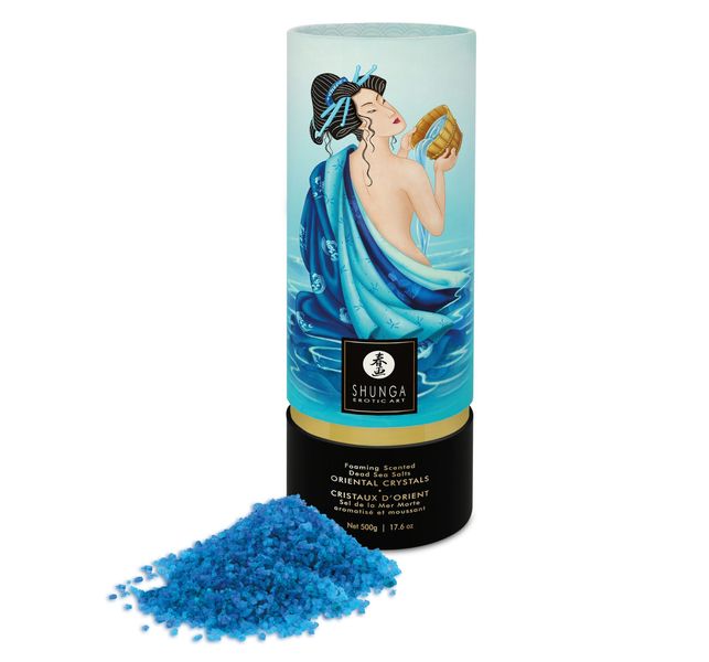 Пінлива сіль для ванни Shunga Dead Sea salt Oriental Crystals — Ocean Temptations (500 г), сіль Мерт SO6894 фото