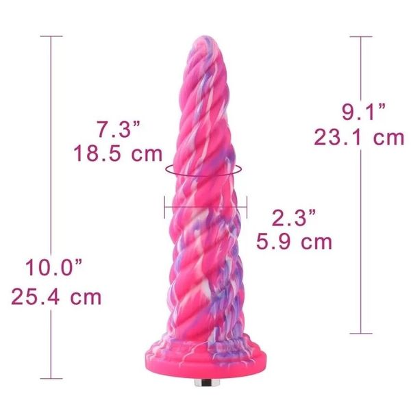 Силіконовий дилдо Hismith Awl Shape Silicone Dildo Monster Series SO9965 фото