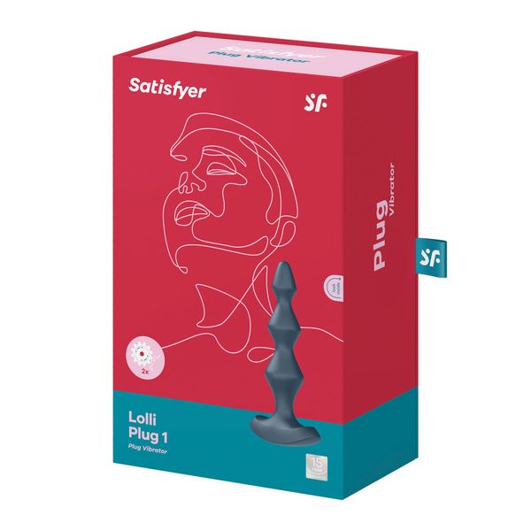 Анальный стимулятор-бусины с двумя моторами Satisfyer Lolli-Plug 1 Dark teal SO4924 фото