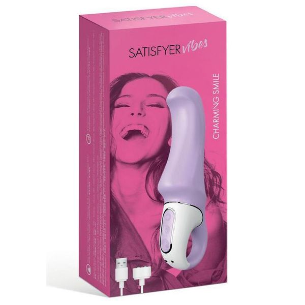 Потужний вібратор Satisfyer Vibes Charming Smile з гнучким стовбуром, літій силікон, 12 режимів SO2201 фото