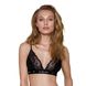 Еластичний топ з мереживом Passion PS001 TOP L, black SO4175 фото 1