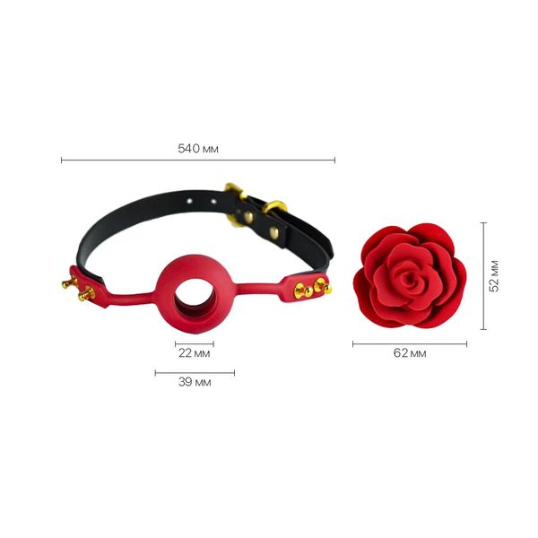 Роскошный кляп в виде розы Zalo - Rose Ball Gag, двойное использование SO6690 фото