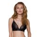 Эластичный топ с кружевом Passion PS001 TOP S, black SO4177 фото 1