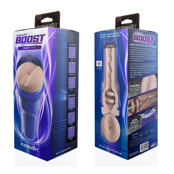 Мастурбатор-попка Fleshlight Boost Blast Female Light Medium Flesh, плавающие кольца Turbo Tech SO8922 фото