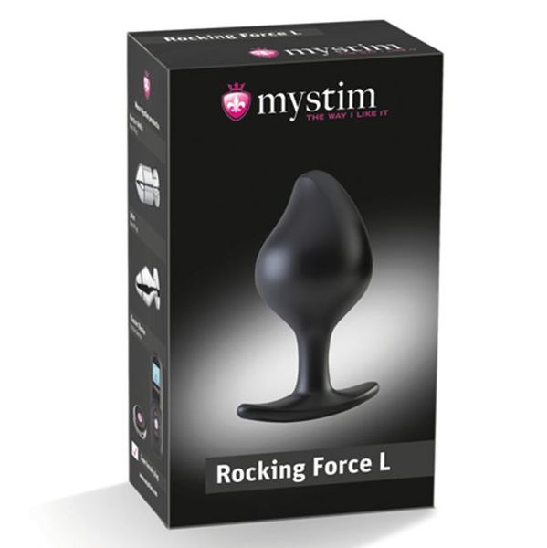 Силіконова анальна пробка Mystim Rocking Force L для електростимулятора, діаметр 4,7 см SO3806 фото