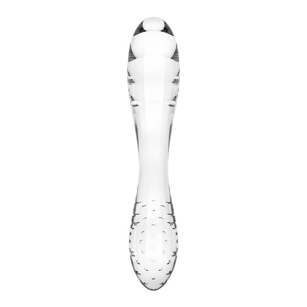 Двусторонний стеклянный дилдо Satisfyer Dazzling Crystal 1 Transparent, очень прочный, без стоппера SO8785 фото