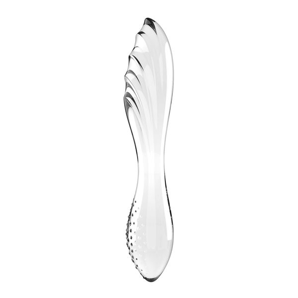 Двусторонний стеклянный дилдо Satisfyer Dazzling Crystal 1 Transparent, очень прочный, без стоппера SO8785 фото