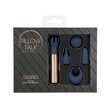 Вибромассажер Pillow Talk Secrets Desires 6-Piece Mini Massager Set - Navy SO7750 фото