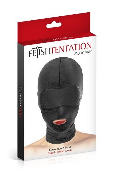 Капюшон для БДСМ з відкритим ротом Fetish Tentation Open Mouth Hood SO3756 фото