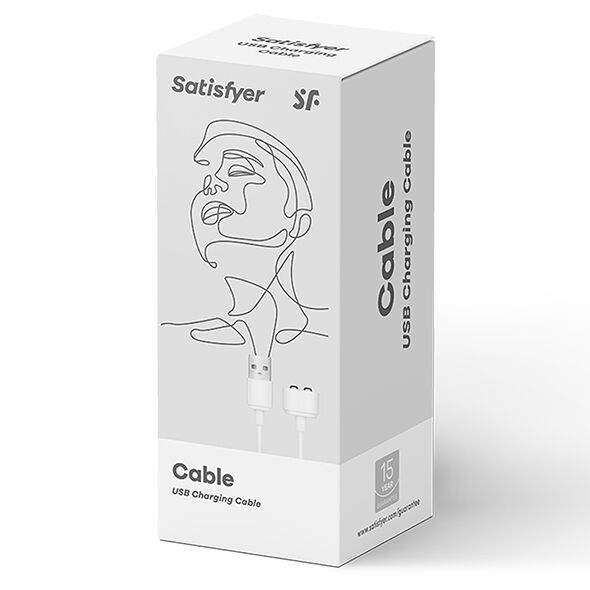 Зарядка (запасной кабель) для игрушек Satisfyer USB charging cable White SO2868 фото