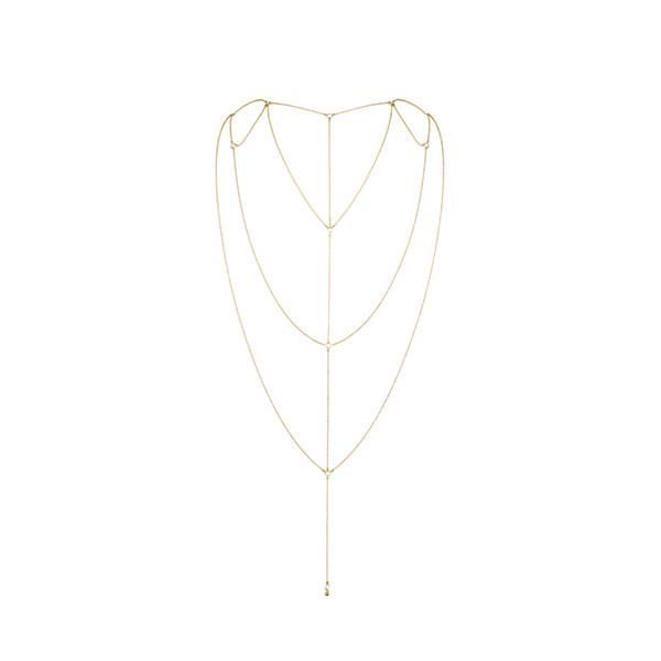 Цепочка для спины Bijoux Indiscrets Magnifique Back and Cleavage Chain - Gold, украшение для тела SO2657 фото