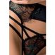 Комплект белья Passion Exclusive FLORIS SET XXL/XXXL, black, лиф, трусики, пояс для чулок PS23712 фото 5