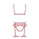 Комплект белья Passion Exclusive MAGALI SET OpenBra L/XL, red, стрэпы, лиф, трусики и пояс PS23801 фото 5