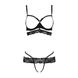 Комплект белья Passion Exclusive SARIA SET OpenBra L/XL, black, стрэпы, откртый лиф, стринги PS25001 фото 5