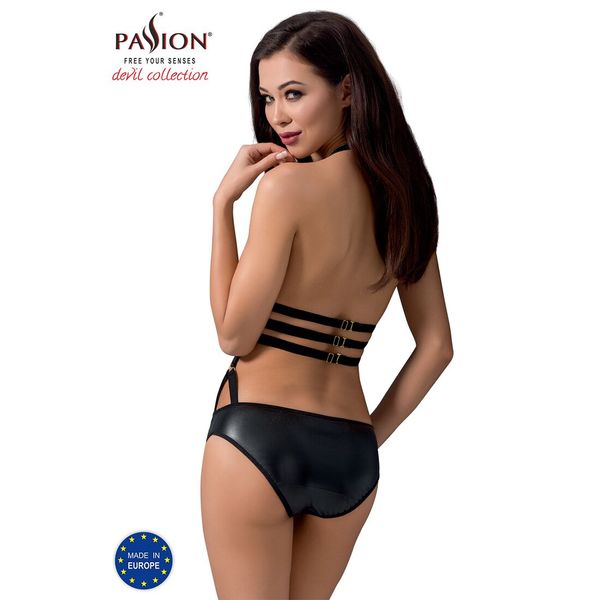 Боди монокини под латекс Passion Exclusive LAMIS BODY S/M, black PS24802 фото