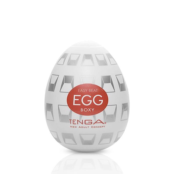 Мастурбатор-яйце Tenga Egg Boxy з геометричним рельєфом SO5488 фото