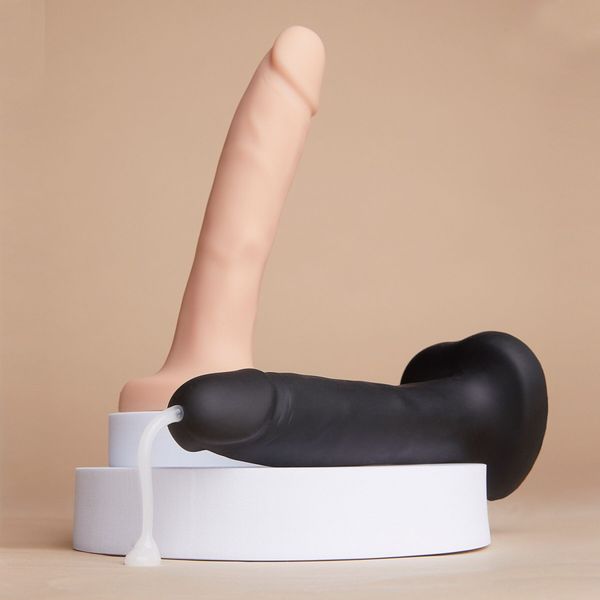 Фалоімітатор, що кінчає Strap-On-Me Squirting Cum Dildo Realistic Black, діам. 3,5 см, силікон SO9015 фото