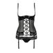 Корсет с открытой грудью Passion Exclusive NORTH CORSET S/M, black, пажи, трусики, шнуровка PS24005 фото 5